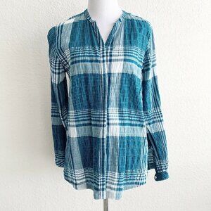 Woolrich Womens Button Up Shirt Size Small Blue